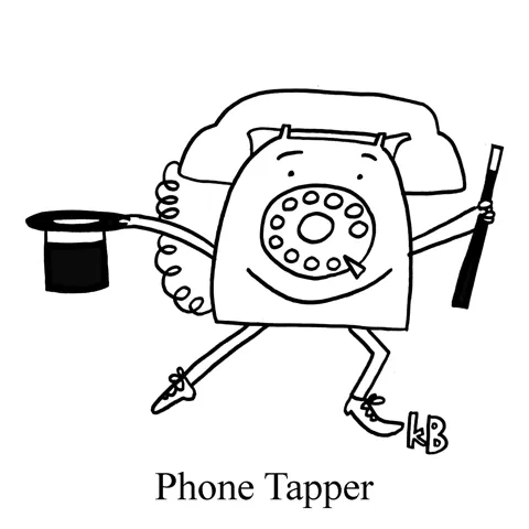 A rotary telephone tap dances. 