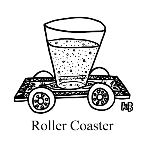 A drink coaster, but it is on wheels. 