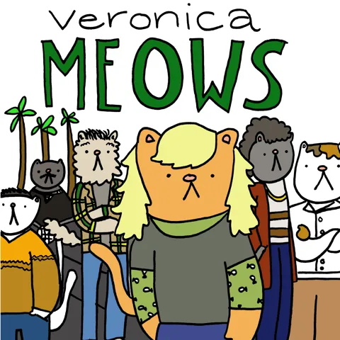 In this pun on the incredible television show, Veronica Mars, we see Veronica Meows, the same show about a teen PI, except everyone's a cat.